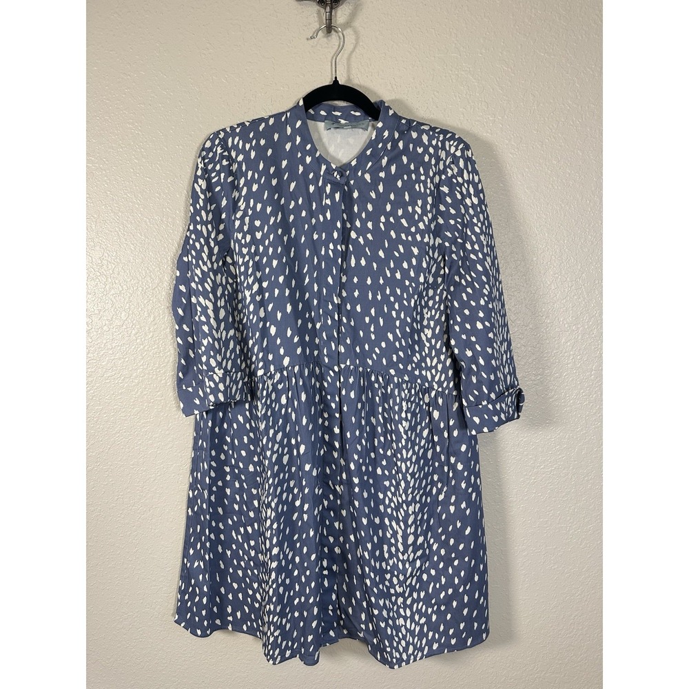 Tuckernuck Dress Blue Antelope Royal Shirt Dress Medium Coastal Casual Preppy - Picture 2 of 13